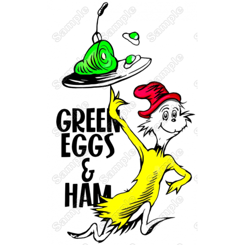 Green Eggs and Ham T Shirt Iron on Transfer Decal   by www.shopironons.com